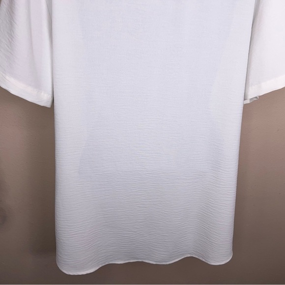 Large Hilary Radley Oversized Fit Neutral Relaxed Womens Top Collar Accent - Picture 9 of 13